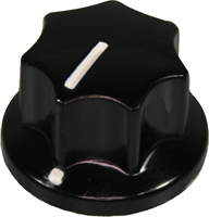 Picture of Pomello scanalato 19mm nero con vite