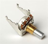 Picture of Potentiometer 16mm, Audio snap-in with bracket, Solid Shaft, PC mount 100K