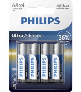 Picture of 4x Pile Stilo AA Ultra Alkaline Philips LR6E4B/10