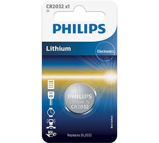 Immagine di Pila a bottone a litio 3V Philips CR2032