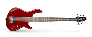 Immagine di CORT ACTION BASS V PLUS TR Transparent  Red basso elettrico 5 corde