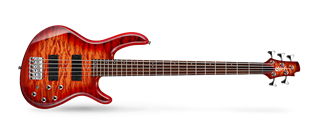 Immagine di CORT ACTION DLX V PLUS CRS Cherry Red Sunburst basso elettrico 5 corde