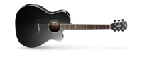 Immagine di CORT GRAND REGAL GA5F BK Black chitarra acustica elettrificata