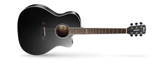 Immagine di CORT GRAND REGAL GA5F BK Black chitarra acustica elettrificata