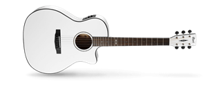 Picture of CORT GRAND REGAL GA5F WH White chitarra acustica elettrificata