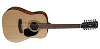 Picture of CORT AD810-E 12 W/BAG OP Open Pore chitarra acustica elettrificata 12 corde con custodia