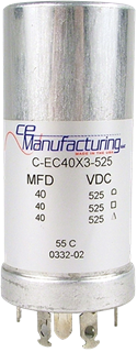 Immagine di CE Mfg. 3x 40uF 525V 35x75mm Condensatore elettrolitico