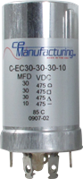 Immagine di CE Mfg. 3x30uF+10uF 475V 35x65mm Condensatore elettrolitico