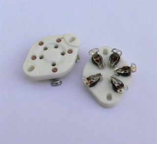 Immagine di Zoccolo per valvole UX5 tipo 807 etc, ceramico, a saldare