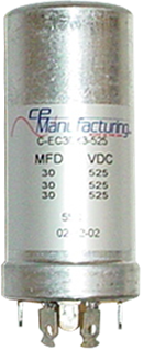 Immagine di CE Mfg. 500V 30/30/30µF 35x75mm Condensatore elettrolitico