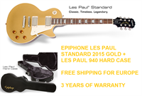 Immagine di EPIPHONE LES PAUL STANDARD 2015 Metallic Gold (MG) + HARD CASE Epiphone 940