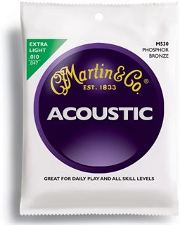 Picture of MARTIN M530 Extra Light Muta di corde per acustica fosforo