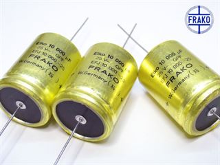 Immagine di Frako EFI 10000uF 16V 25x40mm Condensatore Elettrolitico orizzontale NOS MADE IN GERMANY