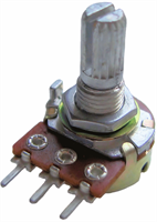 Immagine di ALPHA Potenziometro 16mm 5K LOG Asse zigrinato a CS