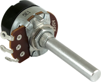 Immagine di ALPHA Potentiometro 24mm Audio 1M asse lungo 40mm con interruttore