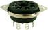 Picture of Socket - 8 Pin Octal, Saddle Plate, Black, Bottom Mount