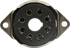 Picture of Socket - 8 Pin Octal, Saddle Plate, Black, Bottom Mount