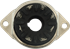 Picture of Socket - 8 Pin Octal, Saddle Plate, Black, Bottom Mount