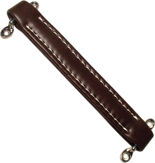 Picture of Handle - Ampeg Style, Brown Vintage, White Stitching
