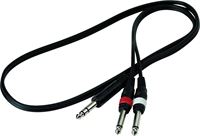 Picture of ROCKCABLE RCL 20921 D4 Cavo Professionale Spinotto Stereo 6,3mm / 2 Spinotti 6,3mm 1 metro