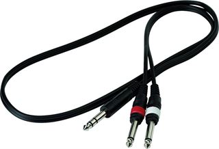 Picture of ROCKCABLE RCL 20921 D4 Cavo Professionale Spinotto Stereo 6,3mm / 2 Spinotti 6,3mm 1 metro