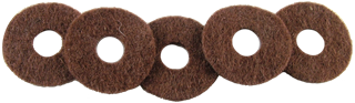 Picture of Washer - 0.25" Inside Diameter, Felt 0.75" (Pkg. 5 pieces)