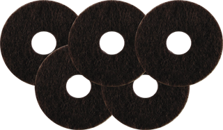 Picture of Washer - 0.25" Inside Diameter, Felt 0.875" (Pkg. 5 pieces)