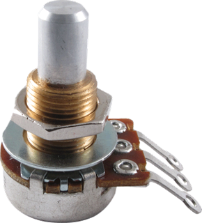 Immagine di BOURNS Potenziometro 17mm 500K LOG Asse liscio filettatura lunga per chitarra