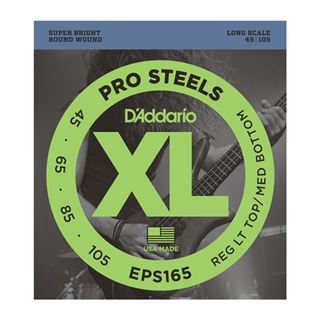 Picture of D'ADDARIO EPS165 ProSteels Bass, Custom Light, 45-105, Long Scale  