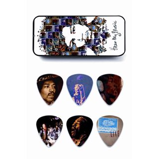 Picture of Dunlop JH-PT07-M Hear My Music Jimi Hendrix Scatola di latta con 6 plettri