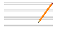 Immagine di Foglio di musica pentagrammato 20 righi formato A4 carta avoriata