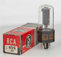 Immagine di 6V6GT Clear Glass Black plate RCA NOS Made in USA