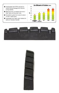 Immagine di Graph Tech Black TusQ XL PT-1412-00 - Capotasto per basso 5 corde con spaziatura