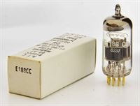 Picture of E188CC / 7308 Mullard UK made, NOS frame grid tube with gold pins