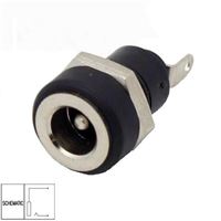 Picture of DC jack panel mount 2,1 / 5,5mm