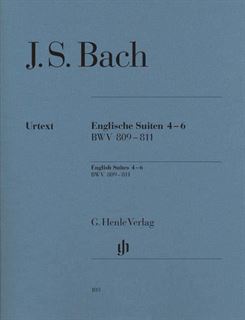 Immagine di Englische Suiten 4-6, BWV 809-811 - J. S. Bach - Urtext