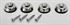 Picture of Metal Amp Glides with rubber insert, set of 4 incl. screws