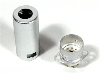 Picture of Socket 7 Pin B7G, Miniature, Ceramic, Chassis Mount with shield