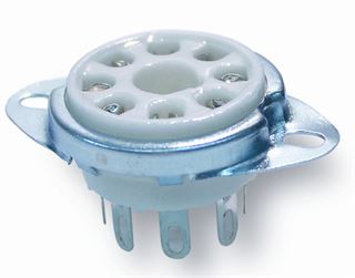 Immagine di Zoccolo ottale 8 piedini ceramico montaggio a telaio