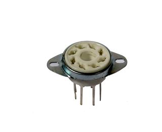Picture of 8 pin octal style with long pins, Chassis Mount