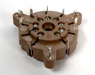 Picture of VT9-PT-2 9 Pin Miniature Tube Socket for Auto-Wave Soldered Boards