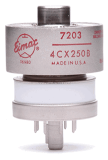Immagine di EIMAC 4CX250B / 7203 Made in USA Tetrodo di potenza per trasmissione