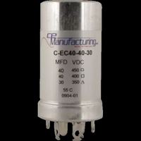 Picture of CE Mfg. 40uF 450V / 40uF 400V / 30uF 350V Multisection Can Capacitor